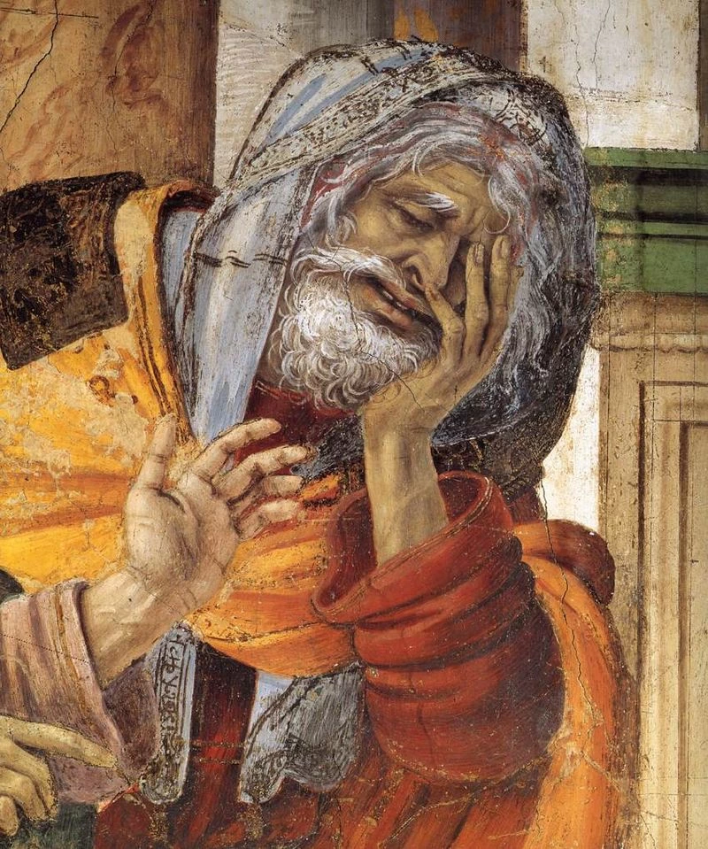 Filippo Lippi - Santa Maria Novella, Firenze, San Filippo che esorcizza un demone, dettaglio